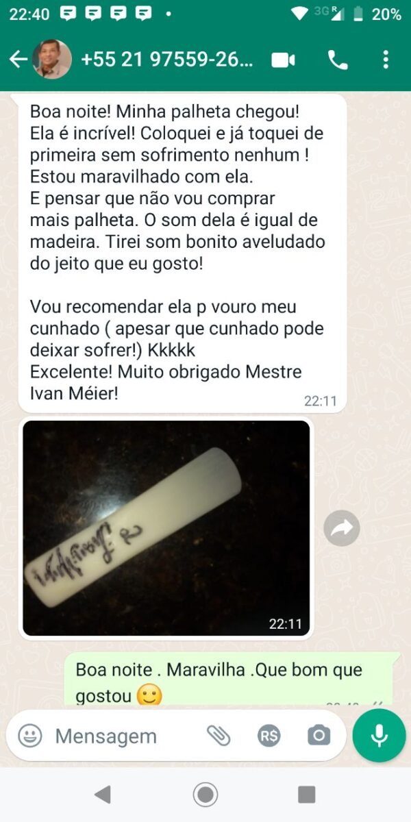 PALHETA IVAN MEYER- Soprano, Alto ou Tenor (reguladas a mão) - Imagem 8
